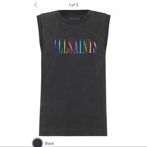 NWT All Saints Rainbow Muscle Tank